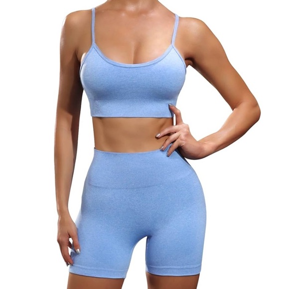 Pants - Workout set sports bra and bike shorts NWOT